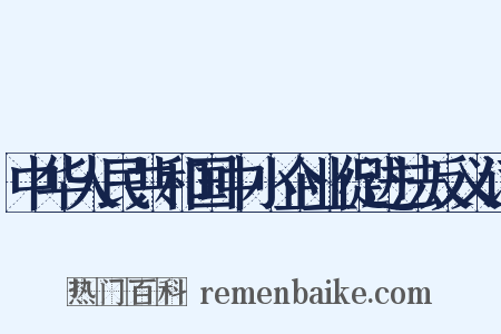 中华人民共和国中小企业促进法反义词是什么意思的图片